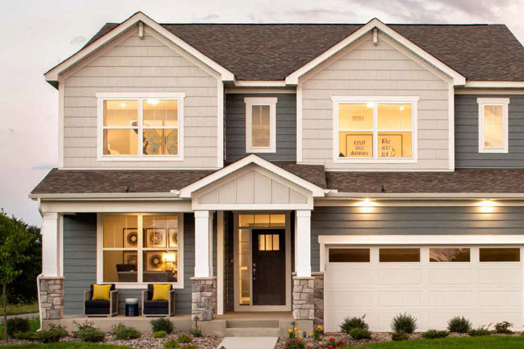 home exterior with vinyl windows