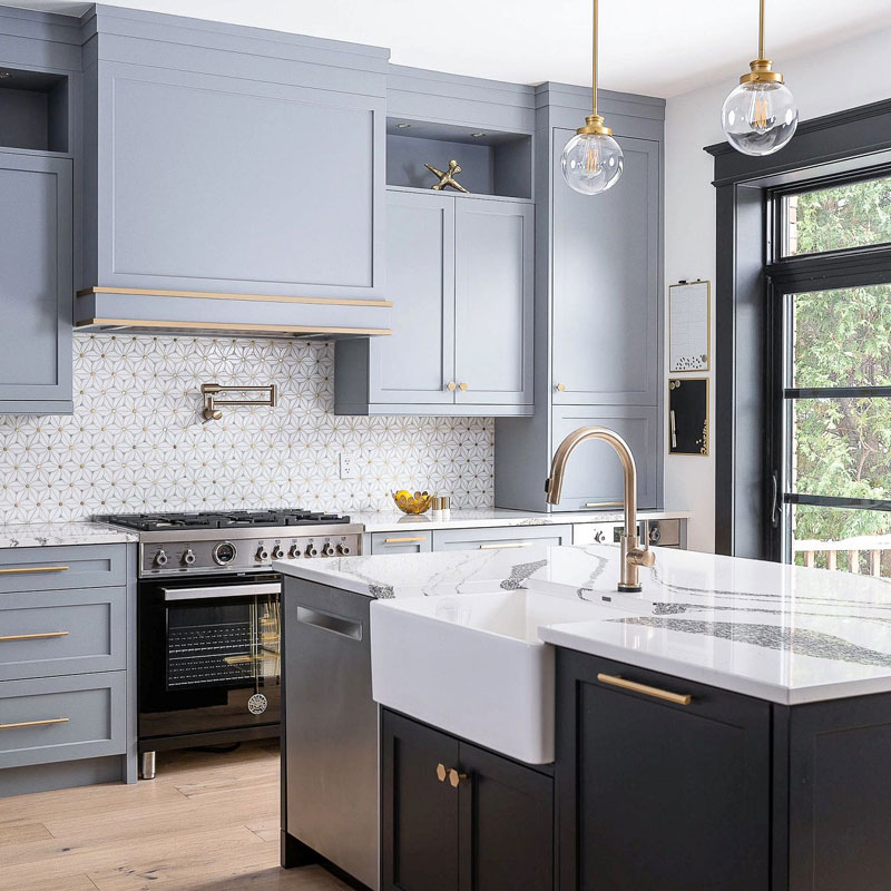 kitchen with cambria quartz counters