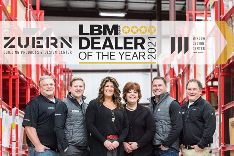 2021 LBM Dealer of the year featuring Zuern employees
