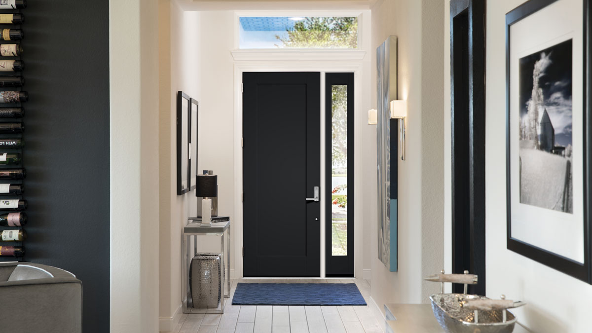 ThermaTru black entry door